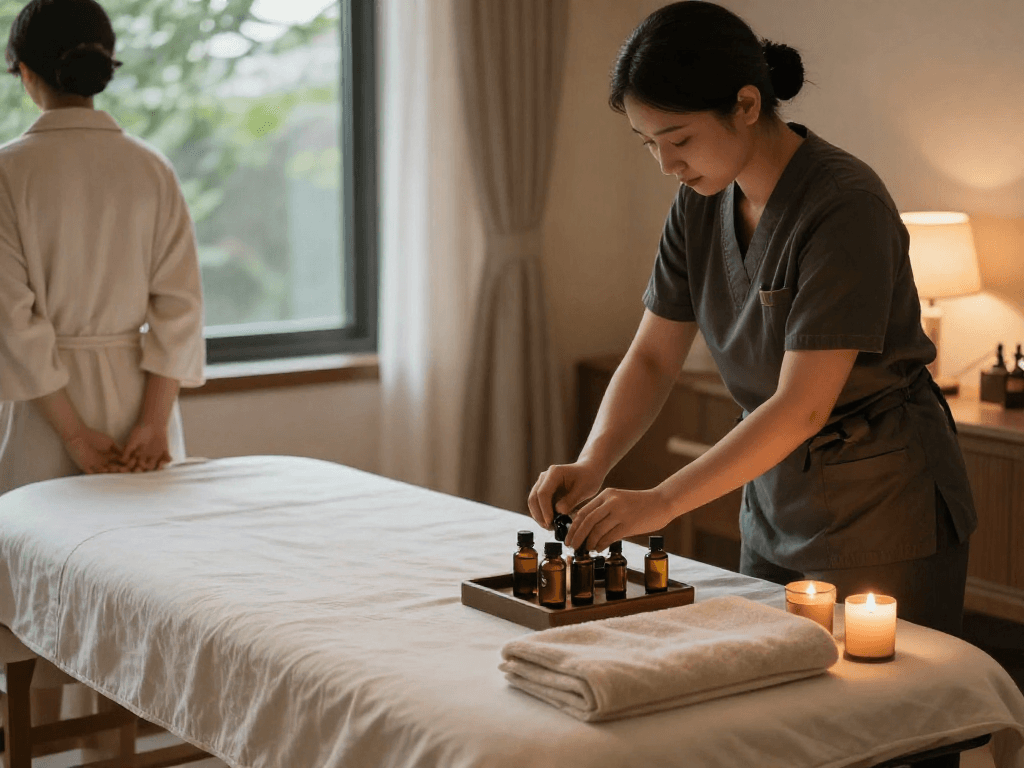 Experience premium 종로출장마사지 in a serene home setting with a professional therapist.