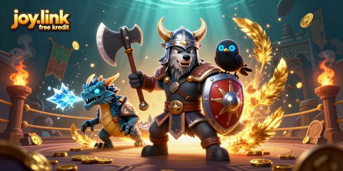 Experience thrilling gameplay with joy.link free kredit in an action-packed casino scene.