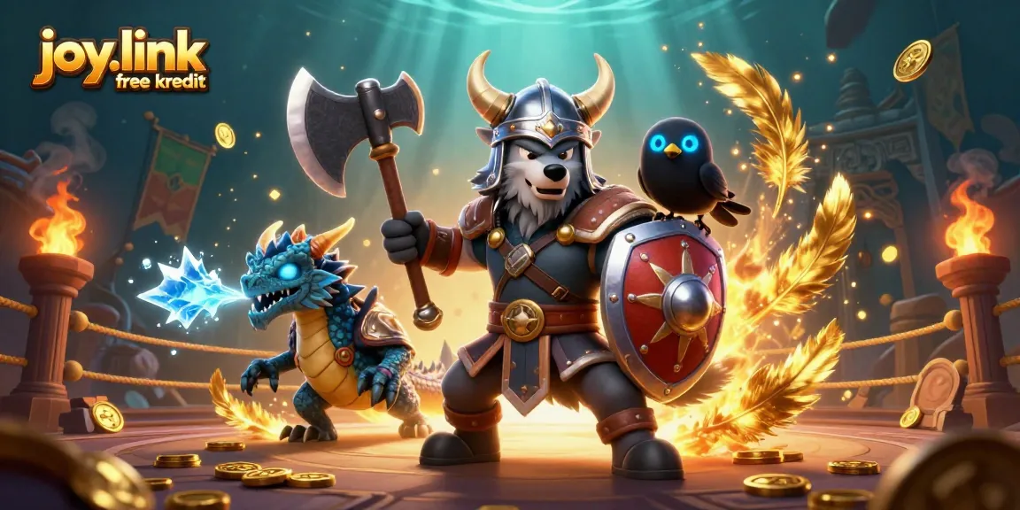Experience thrilling gameplay with joy.link free kredit in an action-packed casino scene.