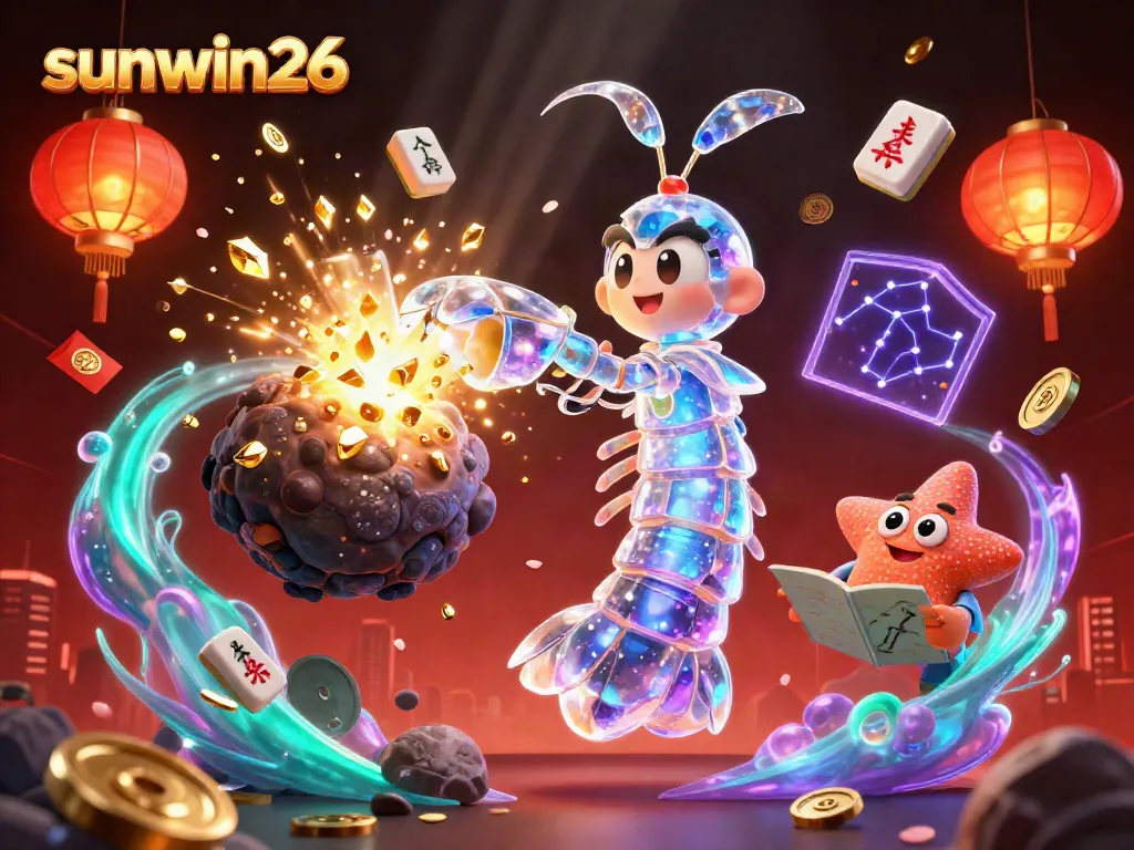 Experience vibrant action in a sunwin26 casino world with glowing elements and dynamic characters.