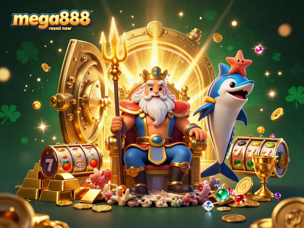 Play mega888 rasmi new with excitement and treasures in this vibrant casino scene.