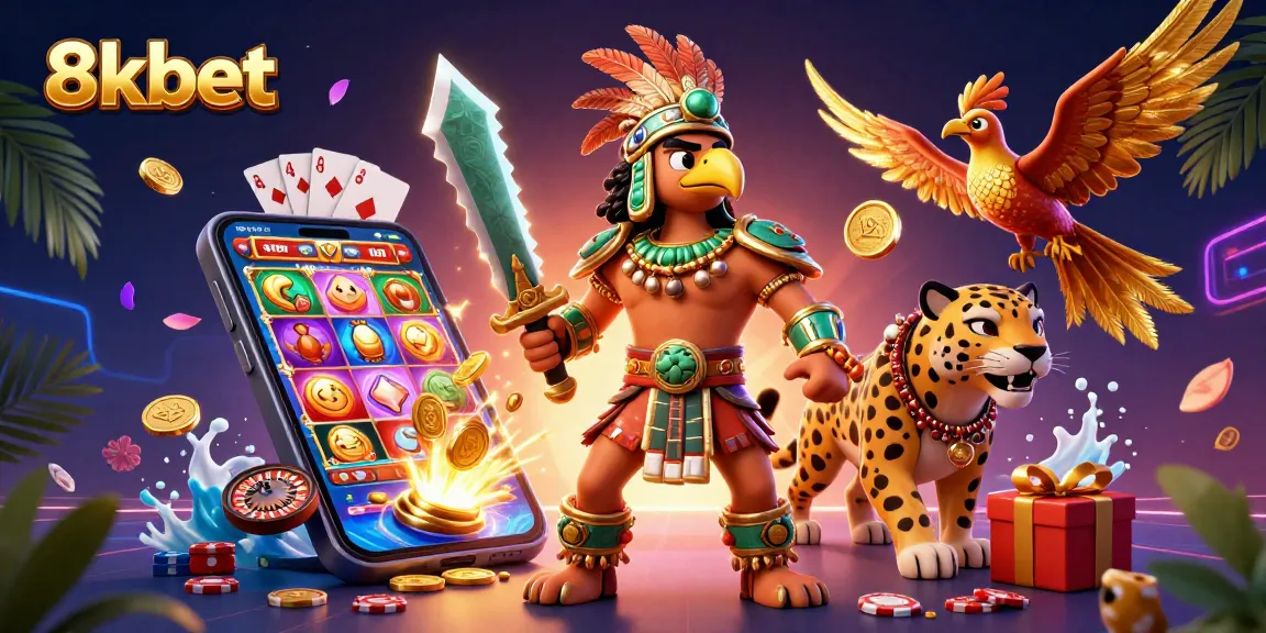 Experience thrilling gameplay at 8kbet with vivid slot games, coins, and dynamic characters.
